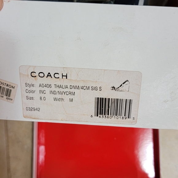 Coach wedge denim shoes - Picture 2 of 2